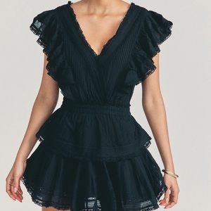 LoveShackFancy Black Mini Dress